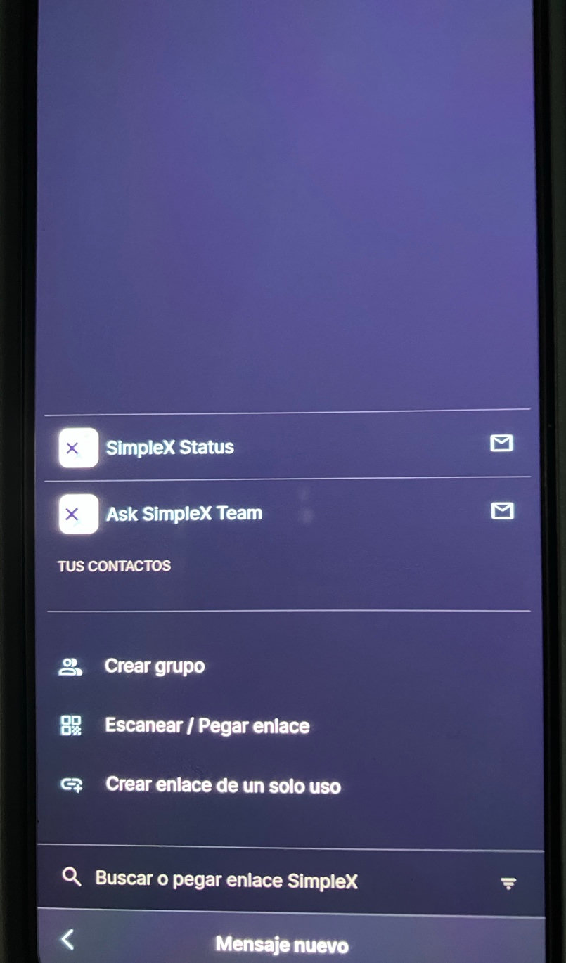Dispositivo en la pantalla &ldquo;Mensaje nuevo&rdquo;